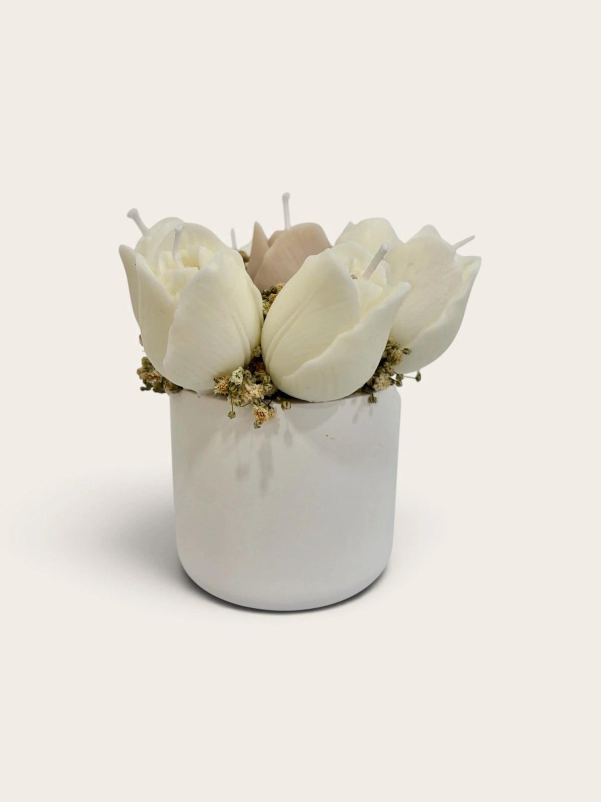 Ramo con Tulipanes de Cera – Aroma Té Blanco
