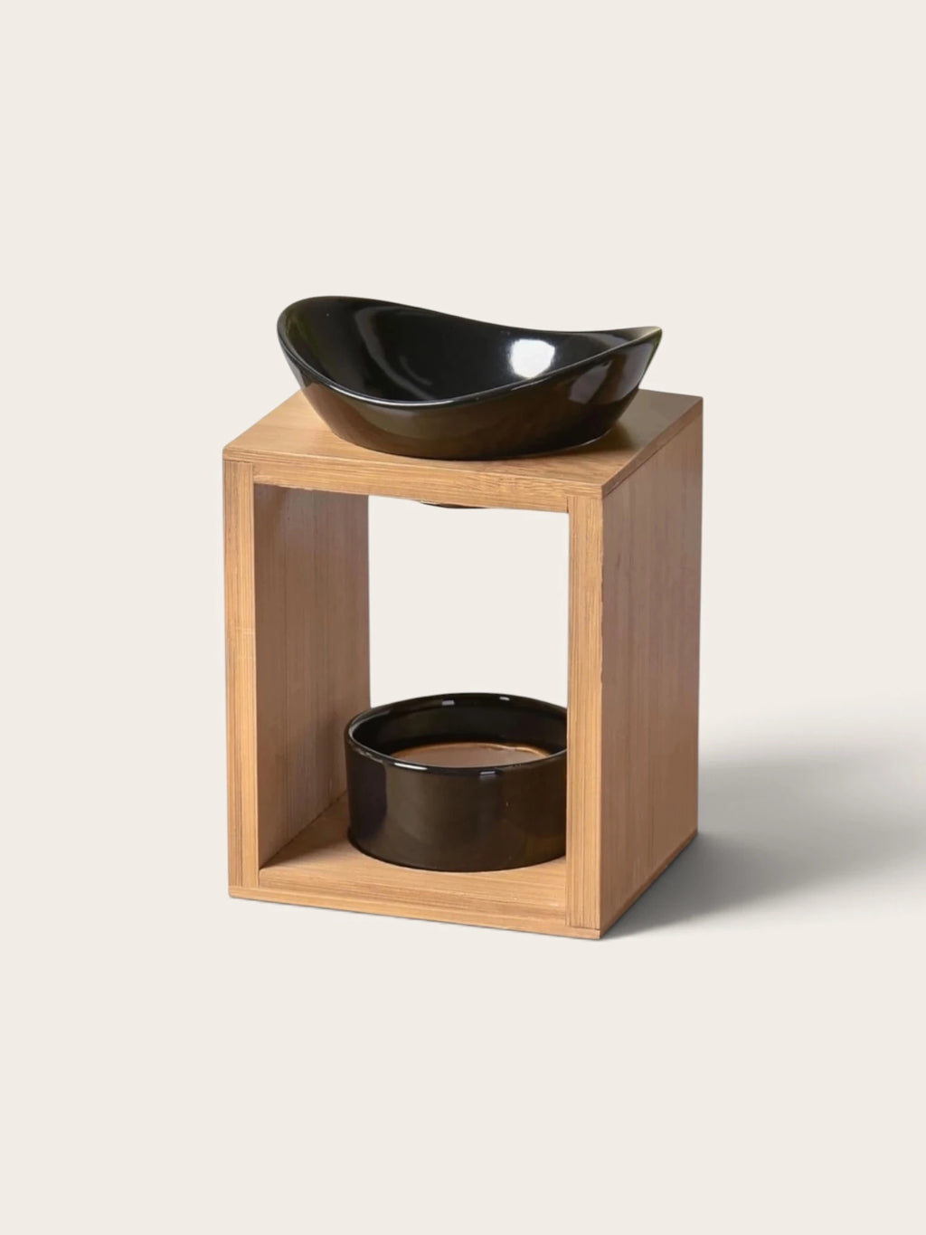 Set Bambú Negro | Quemador con Wax Melt a elegir
