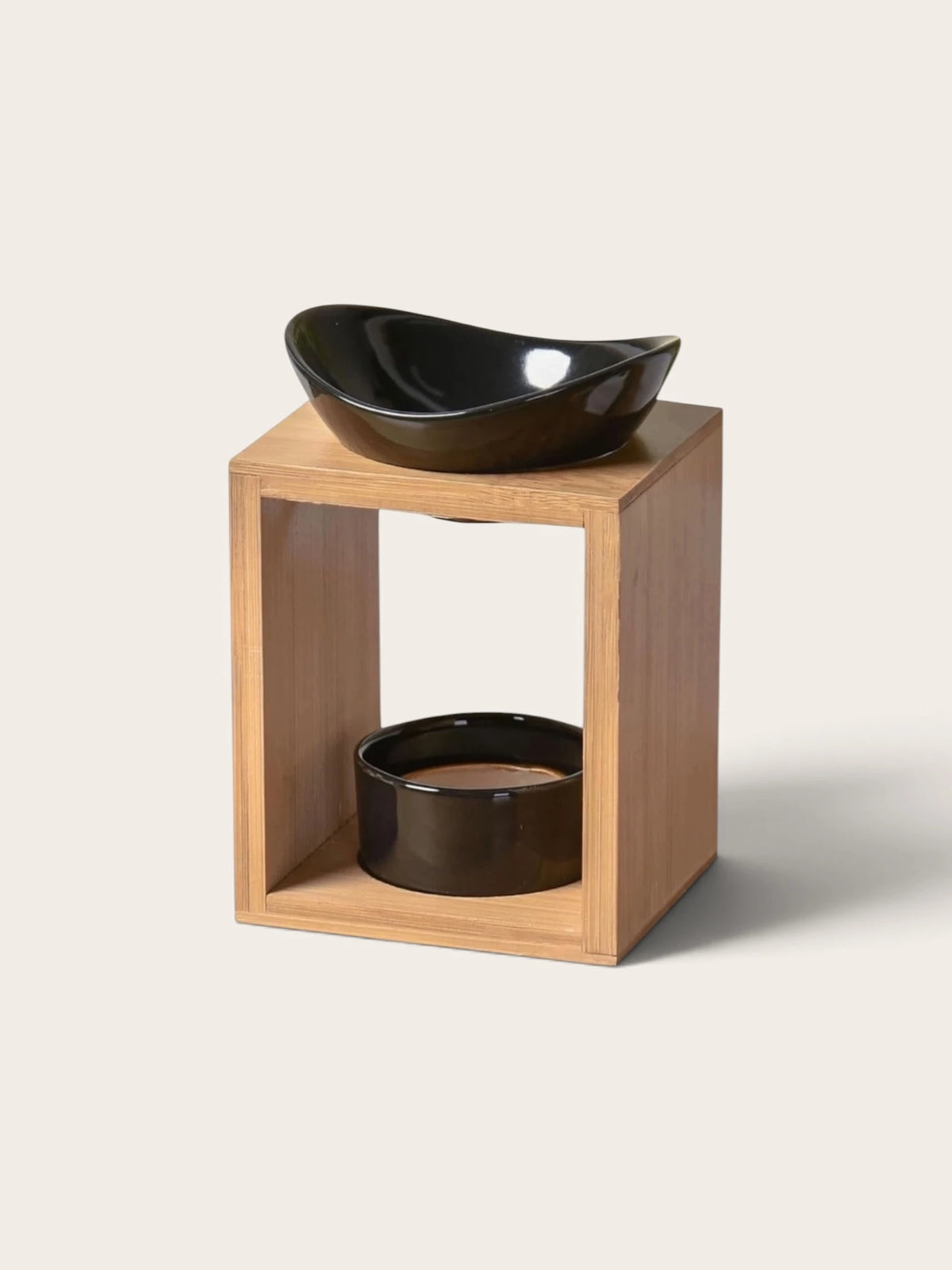 Set Bambú Negro | Quemador con Wax Melt a elegir